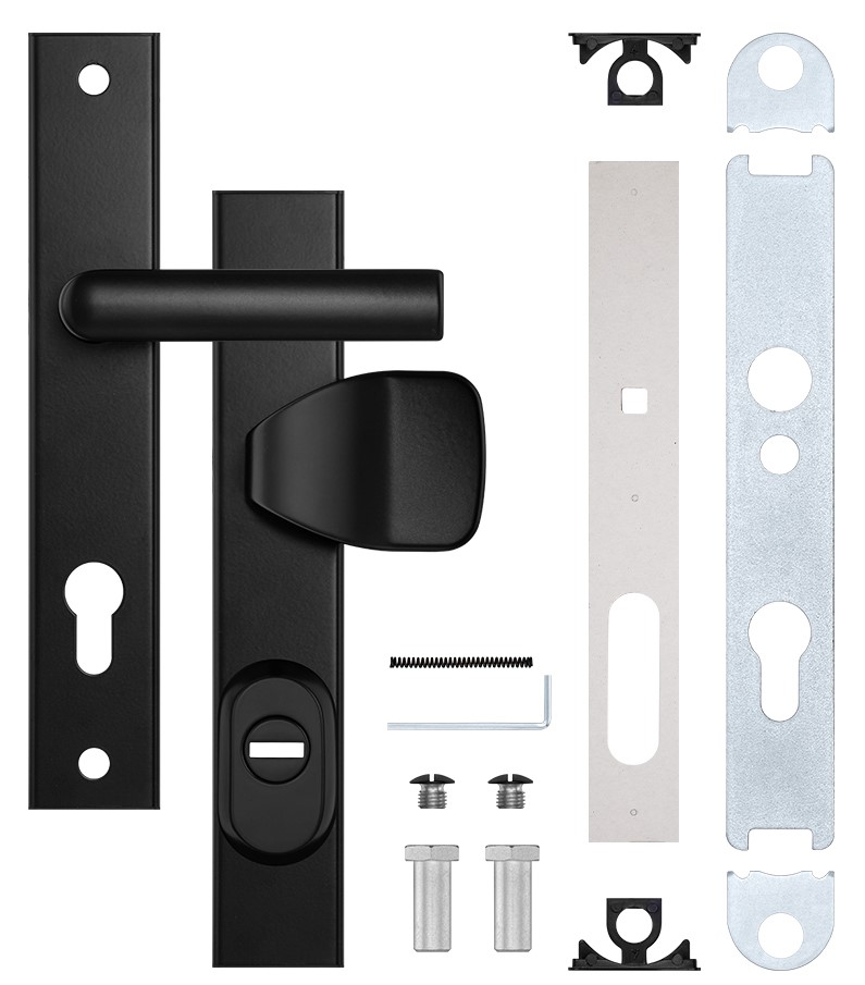 Фурнітура захисна ROSTEX R1/R4 R fix-mov DIN PLATE 85мм Фарба_чорна 22мм 38-55мм 3клас Hranate/804 BLACK_MAT Комплект-фото-4 Фото 4 - Фурнітура захисна ROSTEX R1/R4 R fix-mov DIN PLATE 85мм Фарба_чорна 22мм 38-55мм 3клас Hranate/804 BLACK_MAT Комплект.