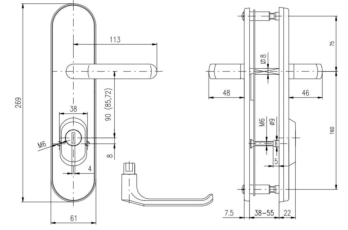 Фурнітура захисна ROSTEX UNIVERSAL R mov-mov DIN PLATE 72мм Нерж.сталь_мат 22мм 38-55мм 3клас Baryt NEREZ_MAT Комплект-фото-10 Фото 10 - Фурнітура захисна ROSTEX UNIVERSAL R mov-mov DIN PLATE 72мм Нерж.сталь_мат 22мм 38-55мм 3клас Baryt NEREZ_MAT Комплект.