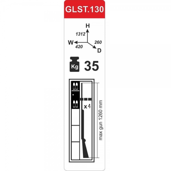 Сейф збройовий GLST.130.K-фото-5 Фото 5 - Сейф збройовий GLST.130.K.