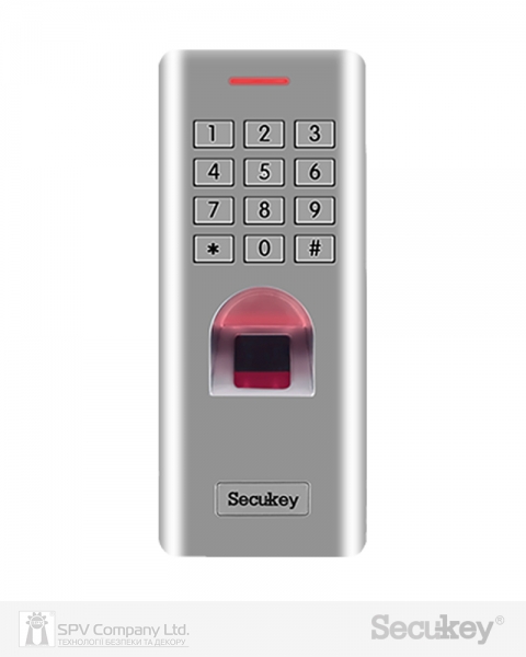 Електронний контролер SECUKEY SF2 автономний підвищеної безпеки зовнішній код+відбиток пальцю вологозахист ІР66, з підсвіченням-фото-4 Фото 4 - Електронний контролер SECUKEY SF2 автономний підвищеної безпеки зовнішній код+відбиток пальцю вологозахист ІР66, з підсвіченням.