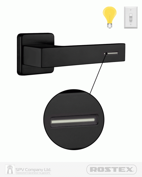 Ручка дверная ROSTEX RAVENA LUMINO H53 mov-mov SQUARE Фарба чорна 38-52мм насквозь Ravena BLACK MAT Комплект-фото-6 Фото 6 - Ручка дверная ROSTEX RAVENA LUMINO H53 mov-mov SQUARE Фарба чорна 38-52мм насквозь Ravena BLACK MAT Комплект.