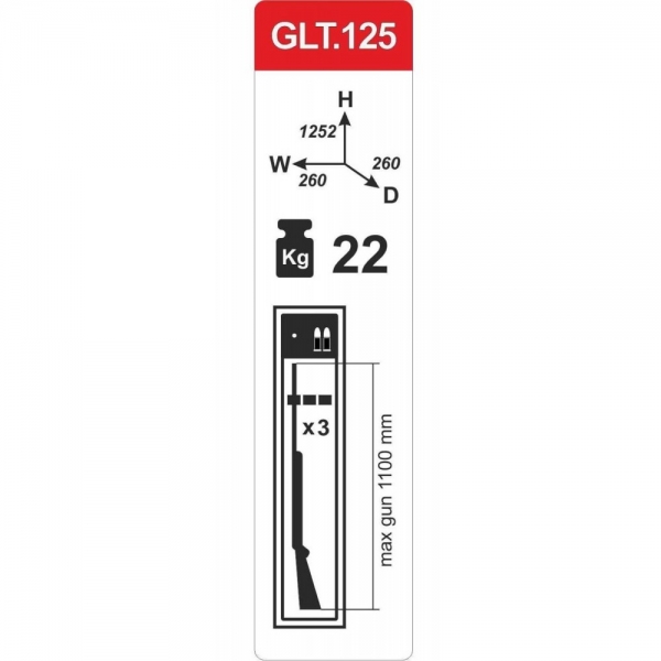 Сейф збройовий GLT.125.K-фото-6 Фото 6 - Сейф збройовий GLT.125.K.