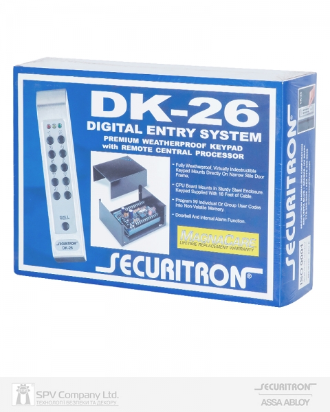 Електронний контролер SECURITRON DK-26 автономний антивандальний зовнішній код нержавіюча сталь-фото-8 Фото 8 - Електронний контролер SECURITRON DK-26 автономний антивандальний зовнішній код нержавіюча сталь.