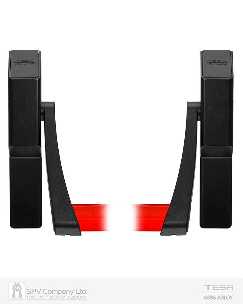 Ручка TESA для евакуаційного виходу врізний GLOBAL1E NR 900мм 9x9мм N: black (RAL 9005)/ R: red (RAL 3000)-фото-4 Фото 4 - Ручка TESA для евакуаційного виходу врізний GLOBAL1E NR 900мм 9x9мм N: black (RAL 9005)/ R: red (RAL 3000).