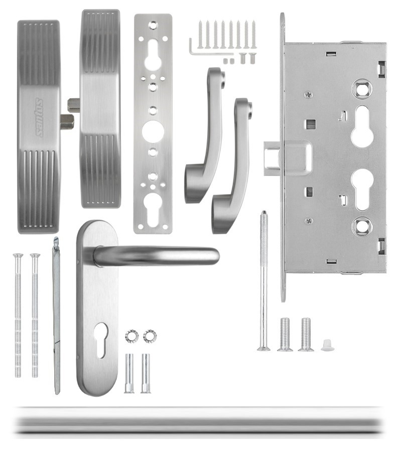 Комплект SANTOS для евакуаційного виходу 1300SS-3 1 Locking SATIN NICKEL/STAINLESS STEEL 900мм 9x9мм із замком J530-T та ручкою B002SS mov-фото-8 Фото 8 - Комплект SANTOS для евакуаційного виходу 1300SS-3 1 Locking SATIN NICKEL/STAINLESS STEEL 900мм 9x9мм із замком J530-T та ручкою B002SS mov.
