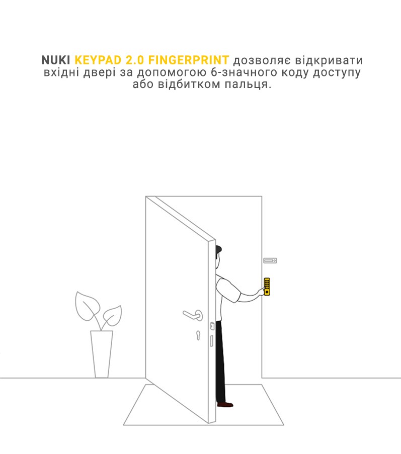 Зчитувач електронний NUKI Keypad 2.0 з Fingerprint чорний доступ за відбитком пальця + код-фото-7 Фото 7 - Зчитувач електронний NUKI Keypad 2.0 з Fingerprint чорний доступ за відбитком пальця + код.