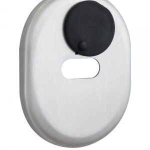 Фото 8 - Щиток DISEC KT3856 LEVER_KEY OVAL Нерж.сталь_мат IT з шторкою.