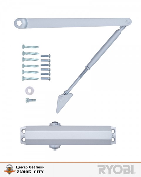 Дотягувач накладний RYOBI *1500 D-1504 SILVER STD ARM EN 2/3/4 до 80кг 1100мм FIRE-фото-8 Фото 8 - Дотягувач накладний RYOBI *1500 D-1504 SILVER STD ARM EN 2/3/4 до 80кг 1100мм FIRE.