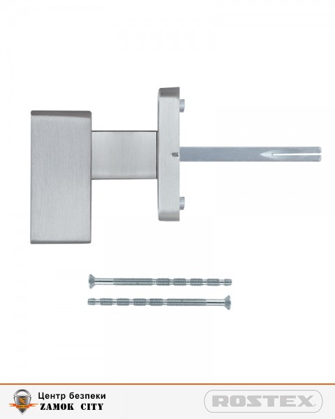 Ручка дверна ROSTEX DESIGN H53 fix SQUARE Нерж.сталь_мат наскрізь Design NEREZ_MAT Половинка, шток 80мм-фото-5 Фото 5 - Ручка дверна ROSTEX DESIGN H53 fix SQUARE Нерж.сталь_мат наскрізь Design NEREZ_MAT Половинка, шток 80мм.