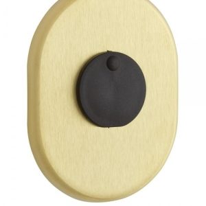 Фото 8 - Щиток DISEC KT2140 OMEGA OVAL Латунь_мат TT з шторкою.