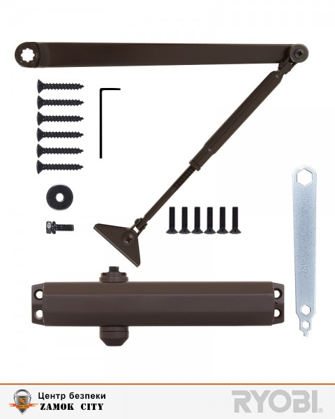 Дотягувач накладний RYOBI 2000 D-2005V DARK BRONZE BC STD ARM EN 3/4/5 до 100кг 1250мм FIRE-фото-3 Фото 3 - Дотягувач накладний RYOBI 2000 D-2005V DARK BRONZE BC STD ARM EN 3/4/5 до 100кг 1250мм FIRE.
