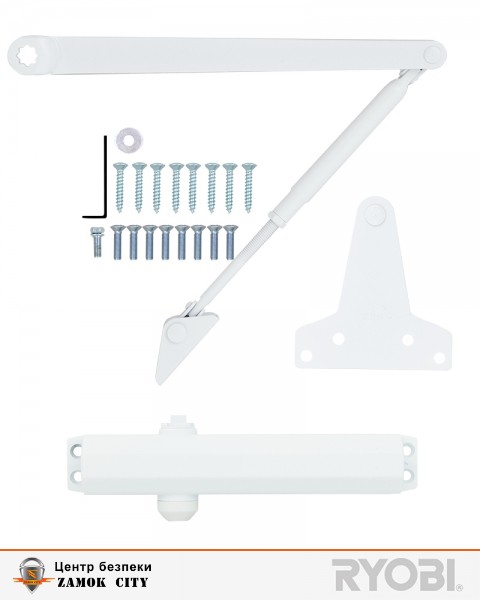 Дотягувач накладний RYOBI 2000 D-2005V GLOSSY WHITE BC UNIV ARM EN 3/4/5 до 100кг 1250мм FIRE-фото-2 Фото 2 - Дотягувач накладний RYOBI 2000 D-2005V GLOSSY WHITE BC UNIV ARM EN 3/4/5 до 100кг 1250мм FIRE.