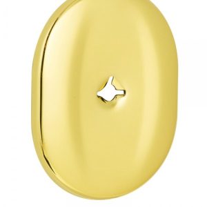 Фото 9 - Щиток MUL-T-LOCK A703 OMEGA OVAL Латунь PVD BRIGHT BRASS PVD Без шторки, без лого.