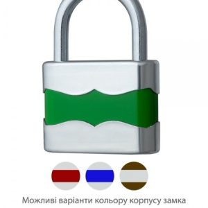 Фото 3 - Замок висячий TOKOZ DUPLO_45 2KEY TK3_M NR_shackle 25мм 5,6мм зелений.