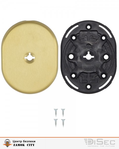 Щиток DISEC KT2112 OMEGA OVAL Латунь_мат TT Без шторки-фото-3 Фото 3 - Щиток DISEC KT2112 OMEGA OVAL Латунь_мат TT Без шторки.