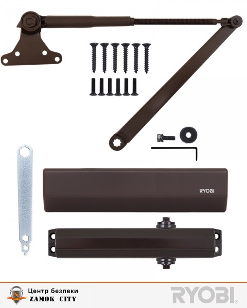 Дотягувач накладний RYOBI 2000 DS-2055P DARK_BRONZE BC PRL_HO_ARM EN_4 до_80кг 1100мм-фото-8 Фото 8 - Дотягувач накладний RYOBI 2000 DS-2055P DARK_BRONZE BC PRL_HO_ARM EN_4 до_80кг 1100мм.