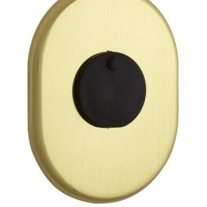 Фото 8 - Щиток DISEC KT2140 OMEGA OVAL Латунь_полірована L з шторкою.